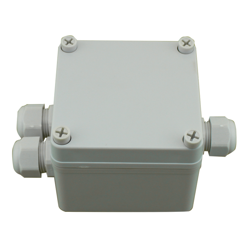 10010075mm一进二出工业防水接线盒25a接线盒子户外塑料分线盒黑色
