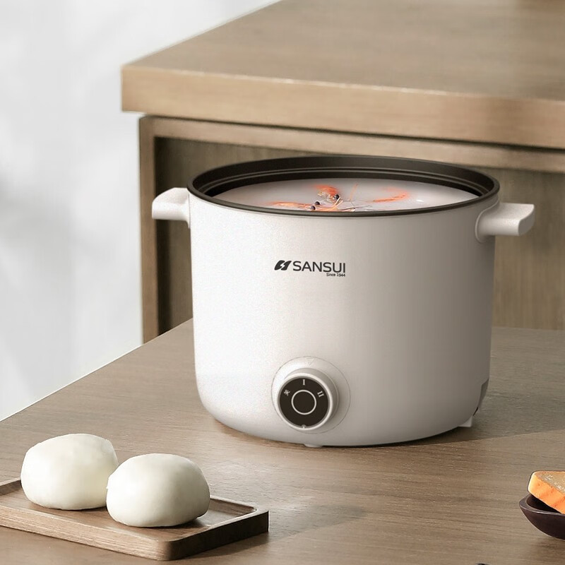 山水(SANSUI) 电煮锅 两档功率一机多能 SD-66D 白色高清大图