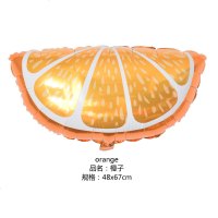 创意卡通铝膜气球节日庆典儿童生日派对布置庆典装饰气球水果橙子