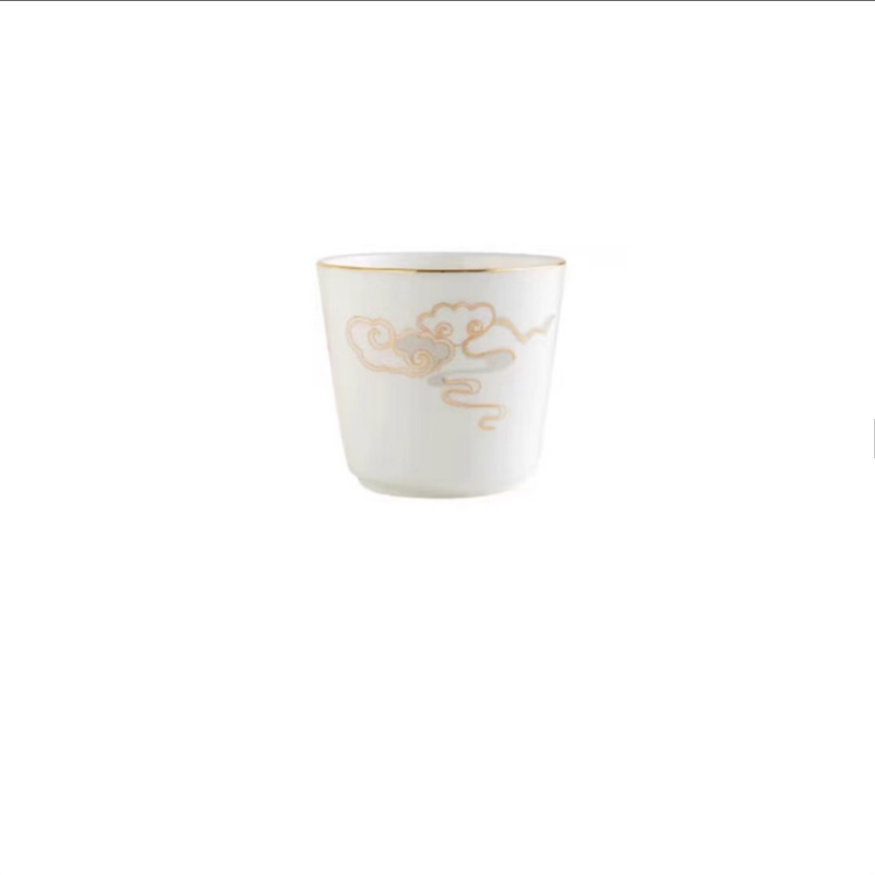 瓷唯雅 金祥云系列 酒店宾馆骨瓷餐具碗碟餐具茶杯通用 (单位:个)高清大图