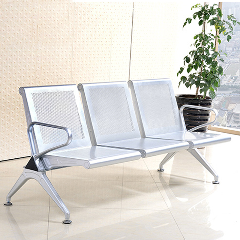 赛可优三人不锈钢排椅机场椅等候椅