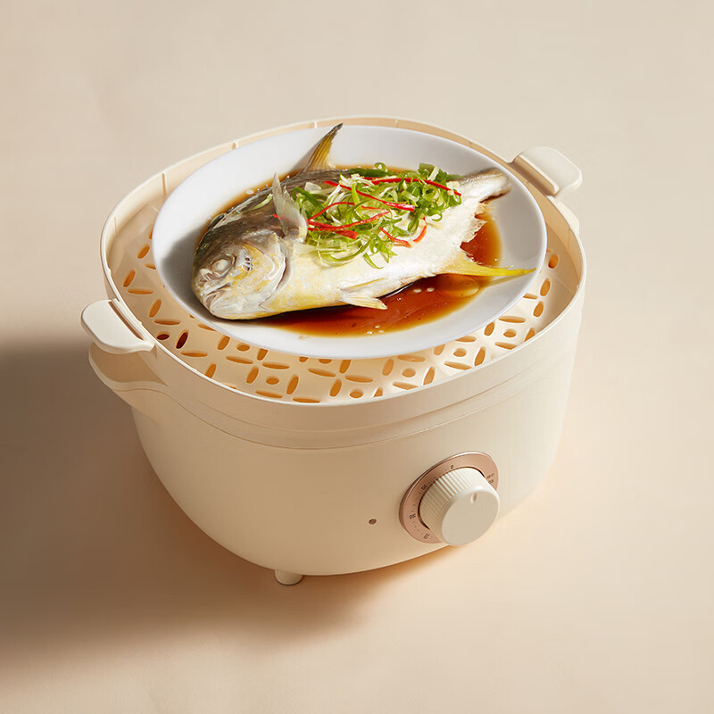 小熊电蒸锅 大容量双层家用 宿舍厨房早餐 定时自动断电 绿色 DZG-D40E1高清大图