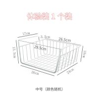 小号挂篮1个装[颜色随机] 橱柜门内下挂架厨房免打孔锅铲勺置物架收纳小挂篮吊柜厨具架铁艺