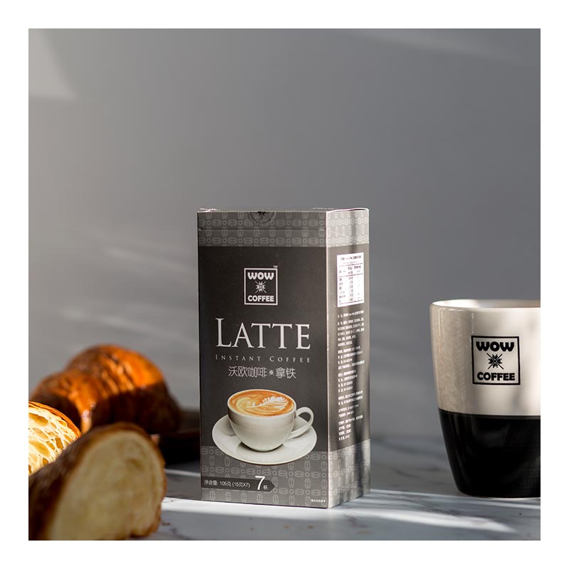 [苏宁超市]沃欧咖啡(WOW COFFEE) 经典拿铁即溶咖啡105g(15g*7条) 速溶系列高清大图