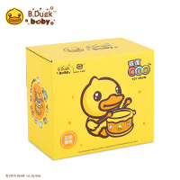 B.Duck 小黄鸭手拍鼓 儿童打鼓乐器 婴儿0-1岁宝宝打击拍拍鼓 益智健身玩具 小孩迷你敲打鼓 幼儿黄棕色小鼓