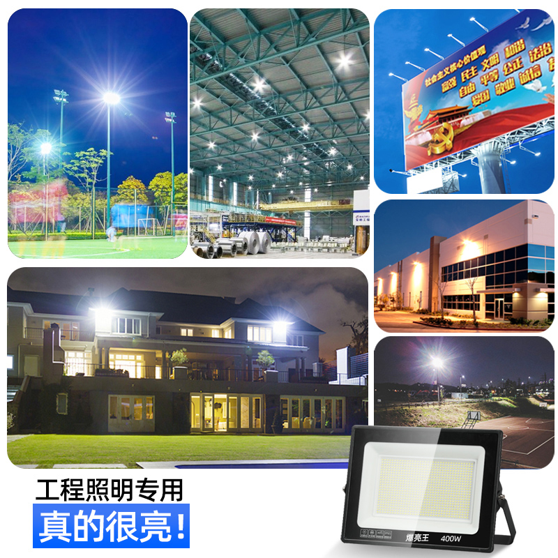 LED户外照明灯庭院探照路灯工程爆亮王*50w/白光[150颗灯珠+五年质保]高清大图