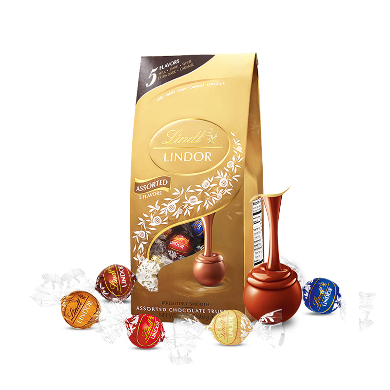 Lindt 瑞士莲 软心精选巧克力分享装 600g 美国进口