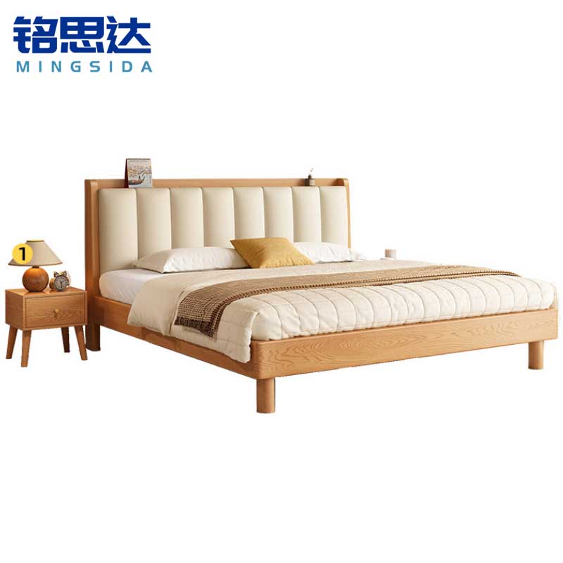 铭思达实木 软 包 床高清大图