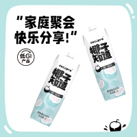 椰子知道0糖鲜椰汁1L*6 植物蛋白饮料家庭聚餐酒席