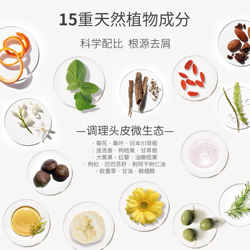 韩国韩望植物洗发水洗发露护发素男女头皮护理清爽控油蓬松洗护套装 [洗护套装]植物洗发水700ml+植物护发素700ml高清大图