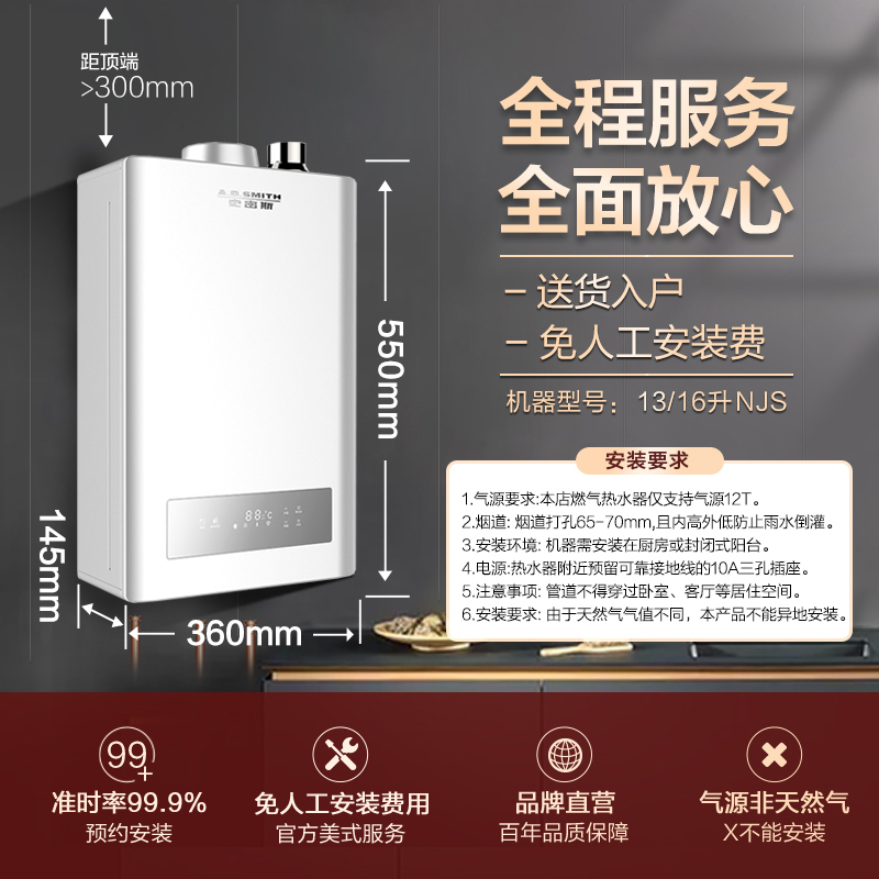 A.O.史密斯燃气快速热水器JSQ31-NJS高清大图