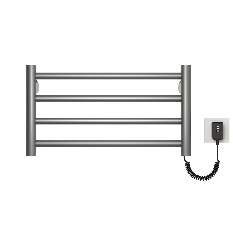 SIOYIE芯毅 智能电热毛巾架家用浴室卫生间毛巾杆电加热恒温浴巾烘干置物架免打孔安装2+2(自行安装) 灰色右线