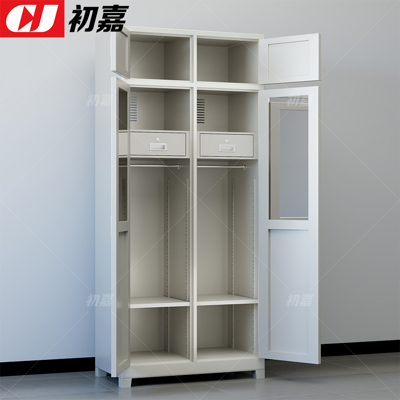 初嘉(CJ)ZSYJ-10 双人内务柜铁皮更衣柜储物柜宿舍衣帽物品柜士兵柜高清大图