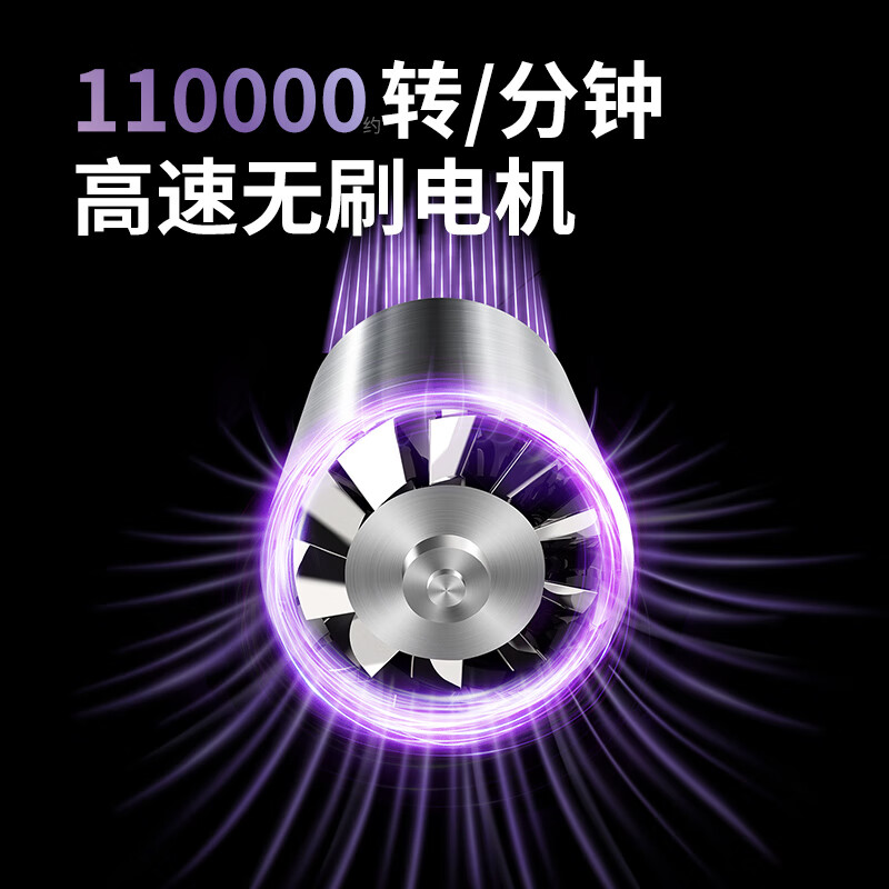 奔腾(POVOS) 高速吹风机家用电负离子吹风筒大功率速干低噪音电吹风 PH9909深灰银高清大图