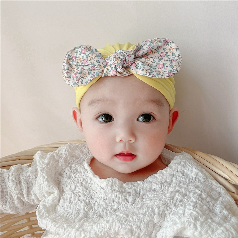婴儿帽子夏季薄款韩版公主智扣可爱婴幼儿胎帽新生儿蝴蝶结囟门帽