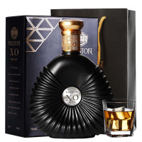法国原酒进口洋酒 派斯顿XO白兰地40度烈酒礼盒送洋酒杯 磨砂黑金钻700ml