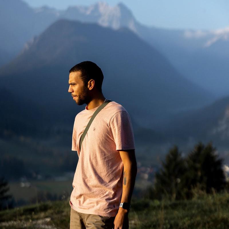 男士户外休闲T恤 自然有机棉麻混纺透气舒适款高清大图