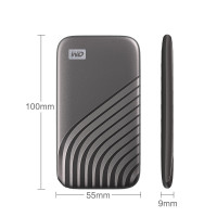 西部数据(WD) 4TB Type-C固态移动硬盘(PSSD) My Passport随行SSD版 深空灰NVMe技术