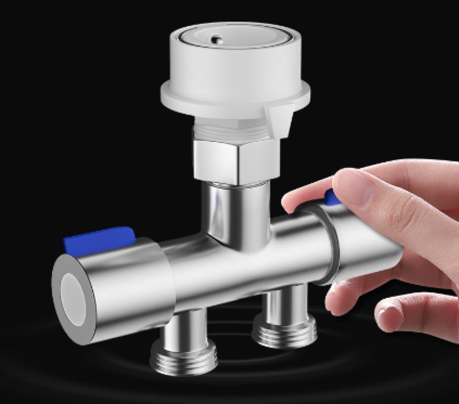 洗衣机水龙头一分二转接头一进二出进水管三通阀进水口分流分水器--C4款：Y型三通（6分接口+洗衣机接口）