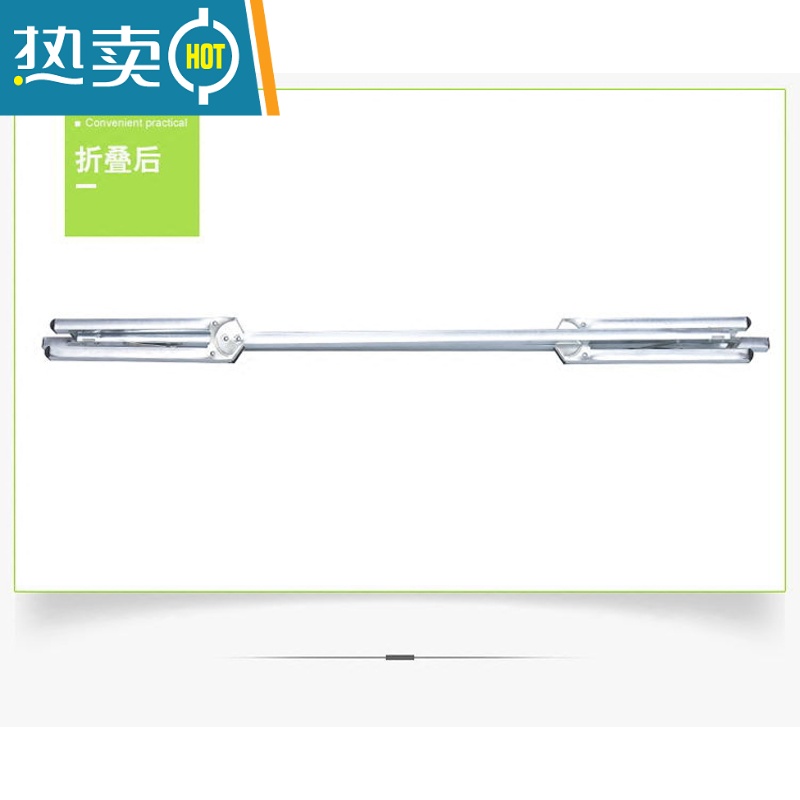 敬平晾衣架落地折叠单杆式晒被子简易家用卧室内阳台凉挂衣杆架 不锈钢圆管伸缩长1.3-2米 银色高清大图