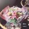 欧雅纸鲜花包装纸双面双色韩式防水花束包花花纸花店花艺玫瑰材料|奶白+水粉 5张(送丝带2米)