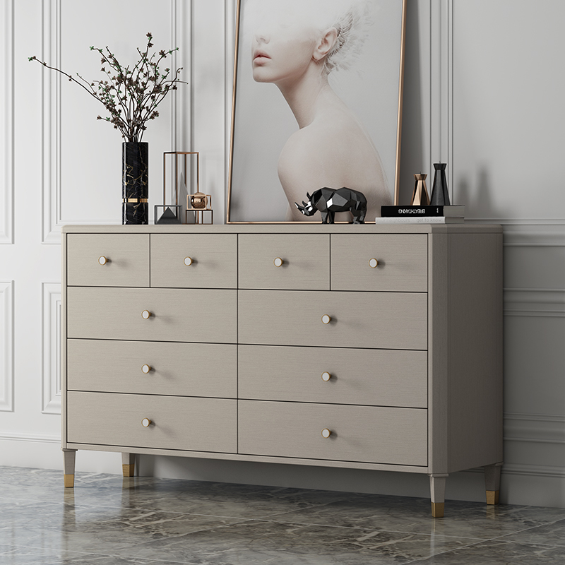 美式实木轻奢斗柜卧室储物柜后现代收纳柜客厅靠墙隔断抽屉式柜子