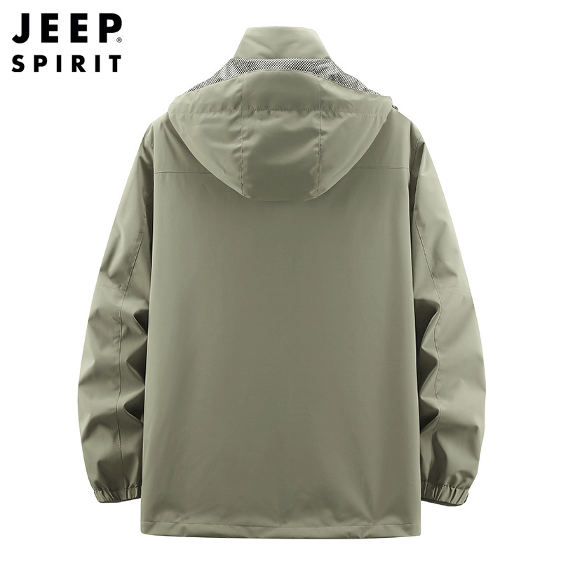 JEEP SPIRIT吉普棉服男冲锋保暖内胆外套秋冬三合一防风两件套男装