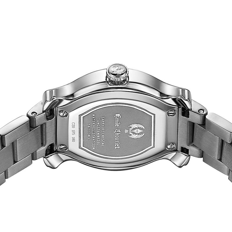 艾米龙emilechouriet手表当代奢华系列精钢表带石英女表561138l68276