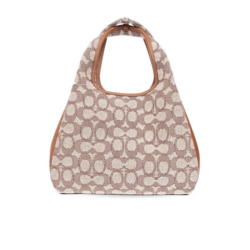 coach蔻驰女士手提包时尚优雅徽标图案可拆卸肩带休闲百搭日常单肩包