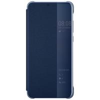 华为(HUAWEI)P20手机壳原装翻盖智能休眠开窗保护套 华为P20超薄商务防摔全包手机套皮套5.8英寸 深蓝色