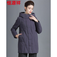 【官方正品】恒源祥中老年妈妈装羽绒服女2018冬季新款加厚保暖外套女中长款B