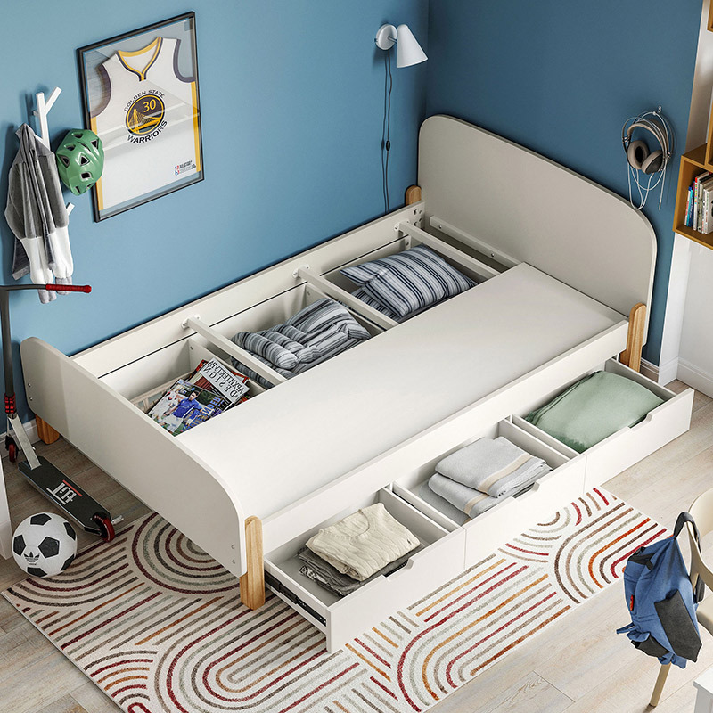 林氏家居儿童床男孩单人床1.2米经济型实木脚学生女孩公主床lh020