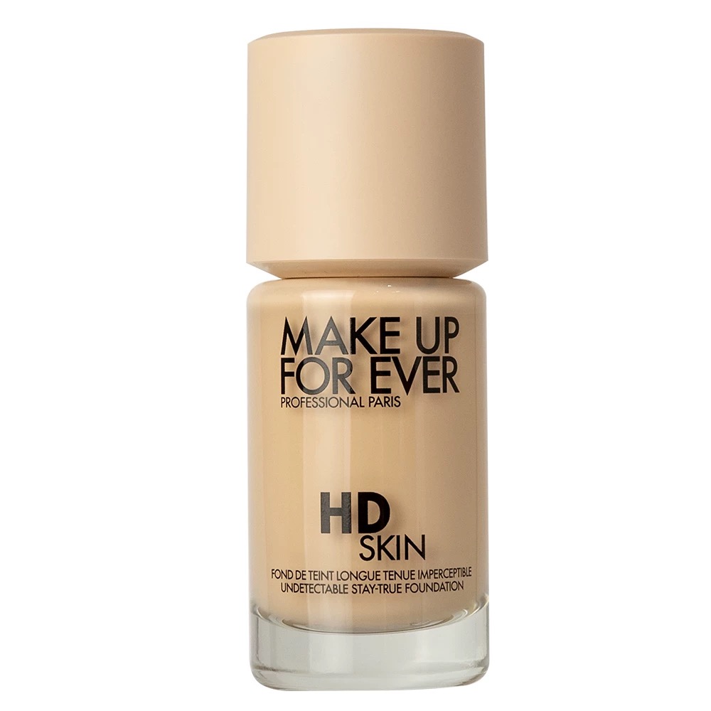 MAKE UP FOR EVER玫珂菲高清仿真肌无痕粉底液30ml 1Y04#黄一白 提亮肤色自然遮瑕持久不脱妆