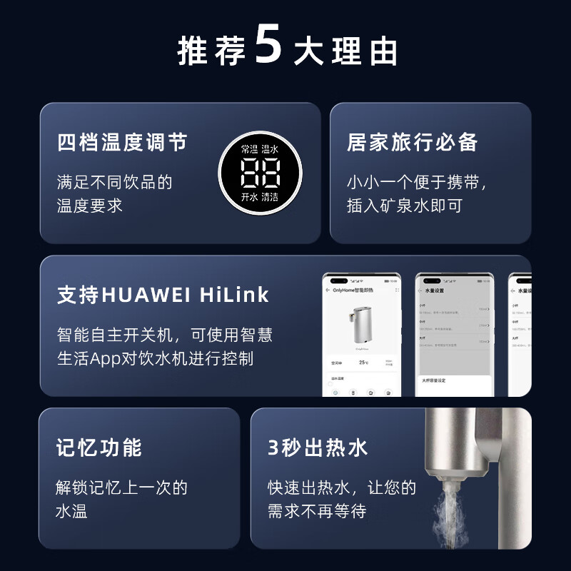 Only&Home智能即热饮水机(HUAWEI HiLink 生态产品)- KL-JYJ06高清大图