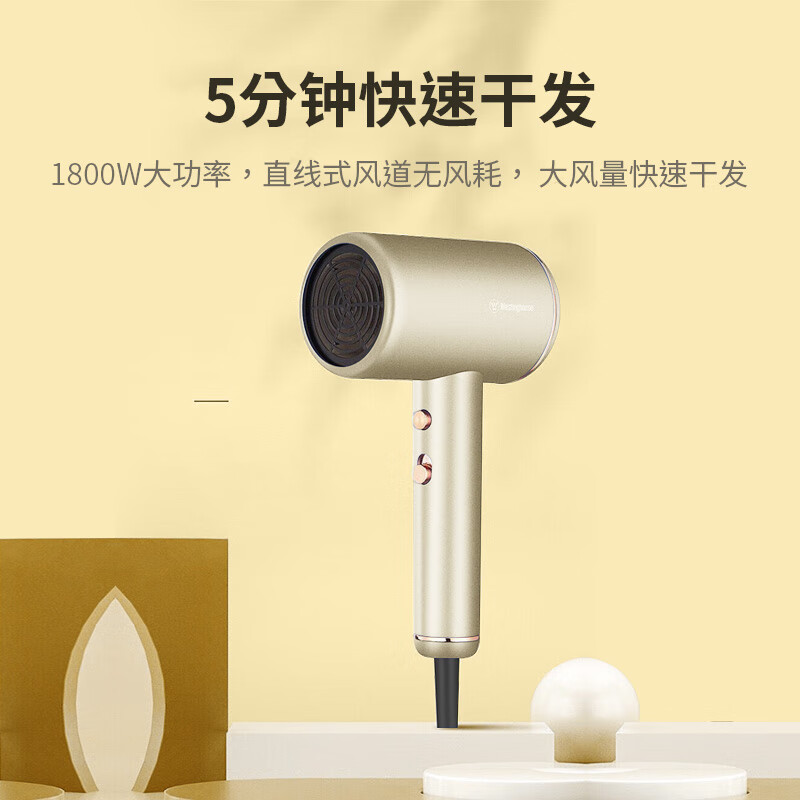 西屋 负离子电吹风机H302 香槟金高清大图