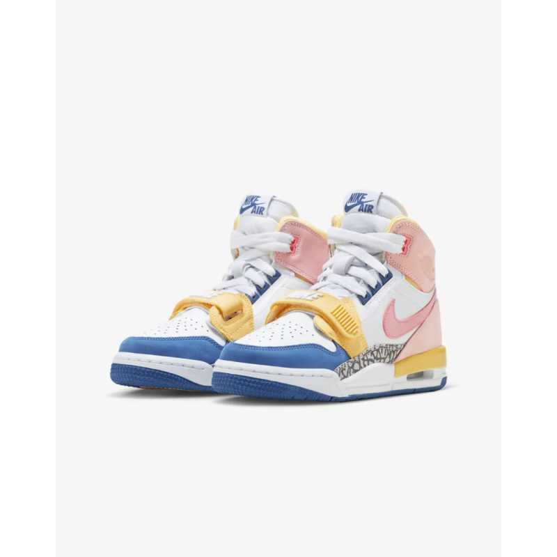 耐克女鞋JORDAN LEGACY 312 GS蓝白粉 高帮运动篮球鞋FD9909-161