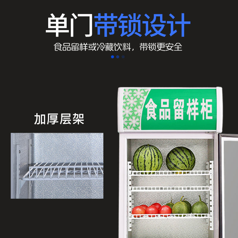 乐创(lecon)商用留样柜 50L迷你冷藏保鲜小冰箱LC-J-LYG01高清大图