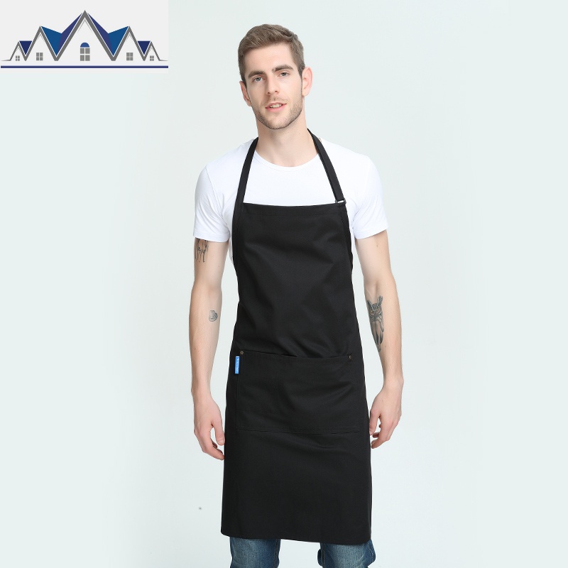 韩版时尚挂脖围裙厨房家居做饭男女围腰厨师工作服咖啡店_1_936高清大图