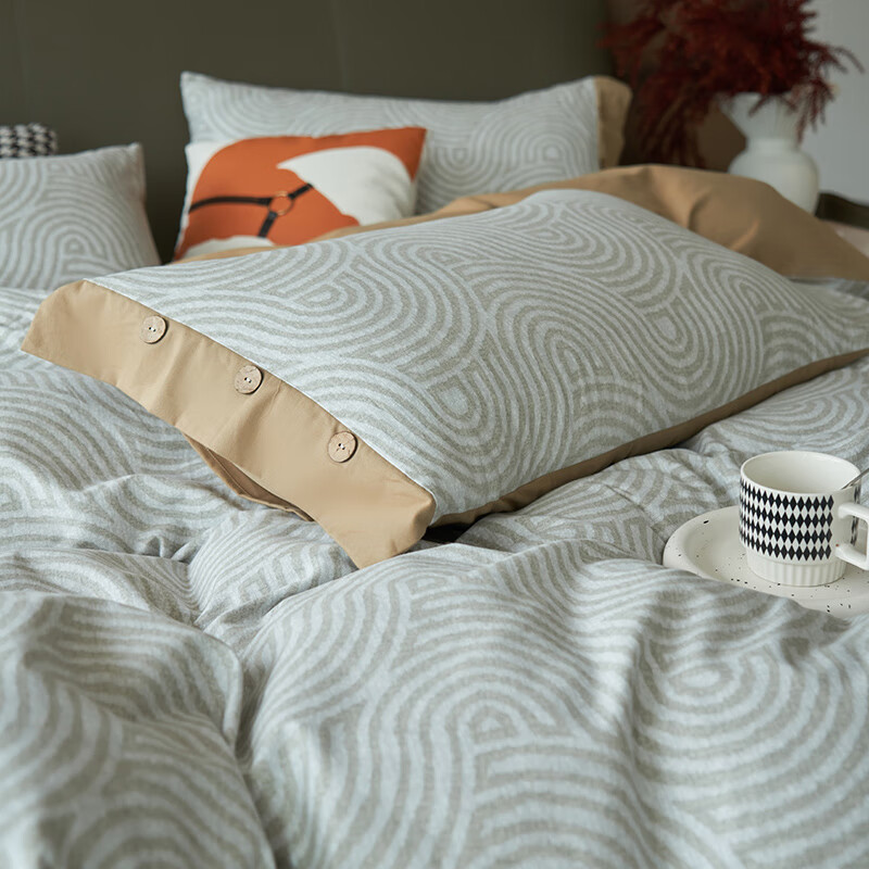 天琴床品四件套245*250cm柔软舒适洛梵臻品如意棉TQ-T162高清大图