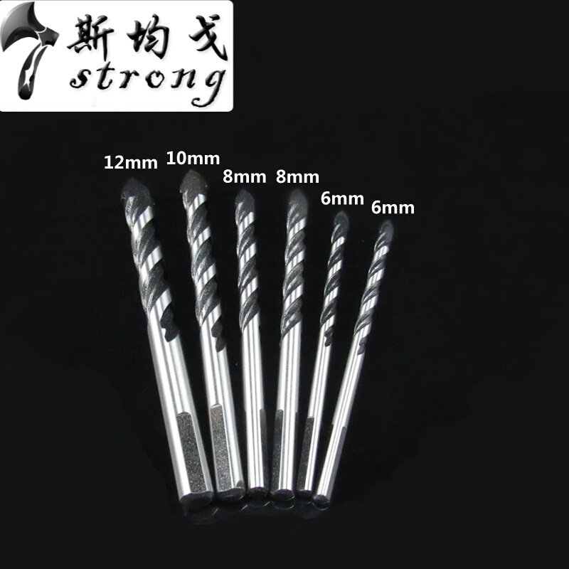 加长木工陶瓷扩孔钻瓷砖开孔器水泥墙壁钻混泥土玻璃钻头三角钻