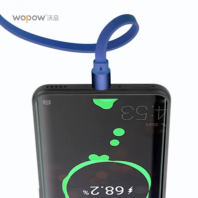 沃品（WOPOW）一拖三伸缩充电线快充线通用线便携车载 LC011 LC011红色高清大图