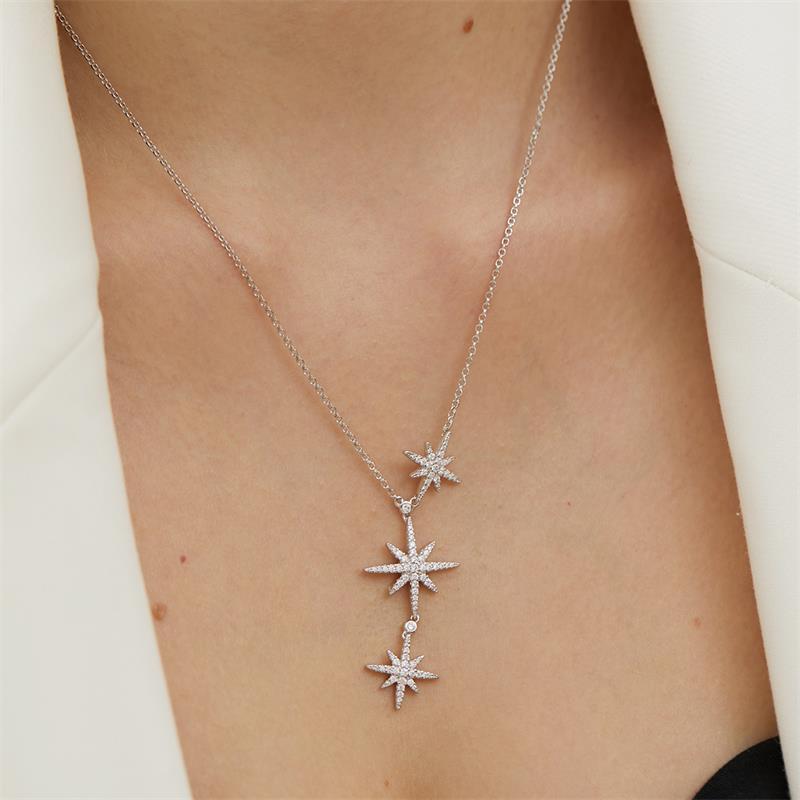 apmmonaco六芒星项链女小众高级轻奢锁骨链生日情人节ac3350ox