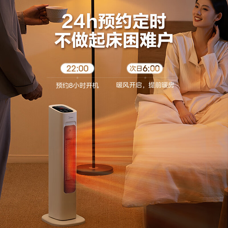 美的(Midea)“灵感系列”取暖器/暖风机/电暖气家用/热风机可拆滤网/速热广角摇头电暖器/电暖风HFV20ER高清大图