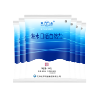 【长芦出品，无抗结剂】双晶海水日晒自然盐300g*6袋装家用食用碘盐