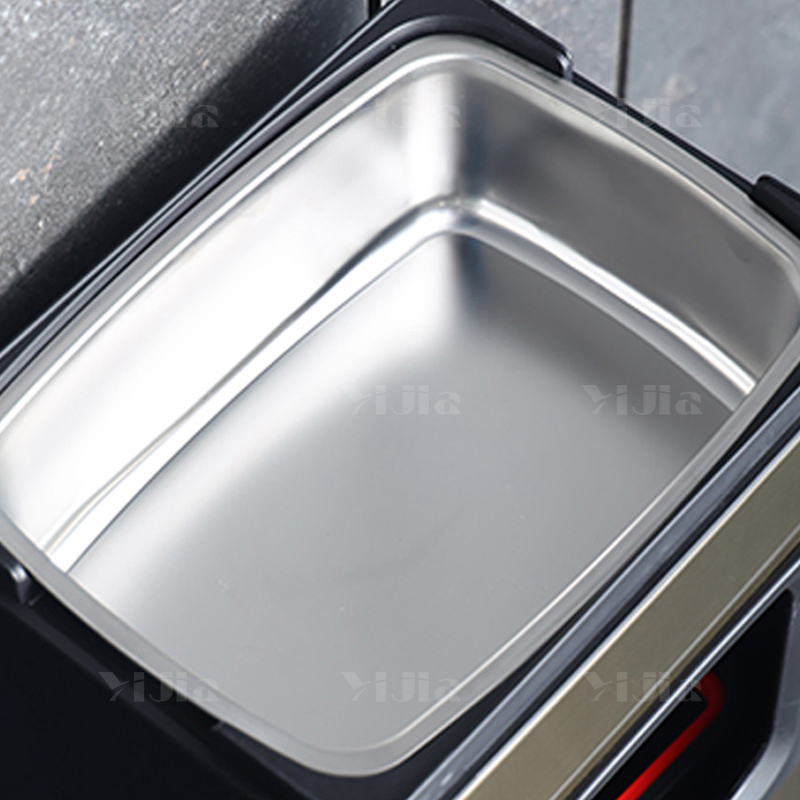 翌嘉YJ4123007 不锈钢酒店垃圾桶大堂宾馆圆口立式垃圾桶 银色 16L 310*235*665高清大图