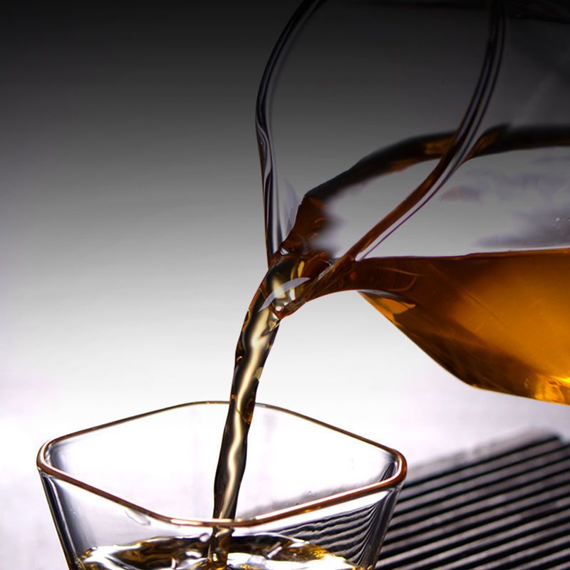 透明 玻璃公道杯钻石型茶海加存公杯分茶器大号茶具高档透明通透茶漏杯