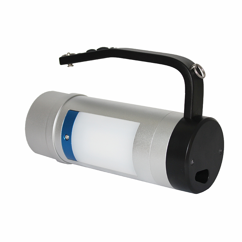 简鼎 JD6311C主灯:1x12W侧灯:2x6W DC22.2V LED IP68手提式探照灯(计价单位:个) 银色高清大图