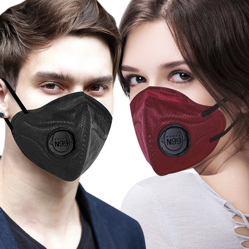 伊藤良品kn95口罩防尘防霾抑细菌pm25带呼吸阀口罩易透气3只yt385黑色