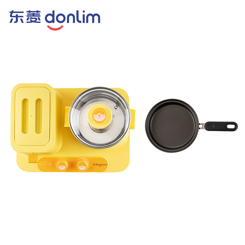 东菱(Donlim)多士炉DL-3405皮卡丘黄色款 多功能早餐机家用面包机吐司烤面包多士炉蒸煮烤全能