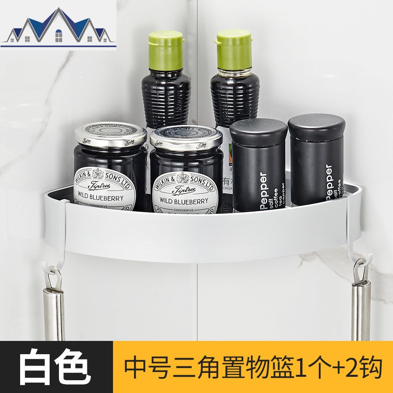 三角厨房置物架免打孔壁挂式调味品收纳架转角用品家用大全 三维工匠高清大图